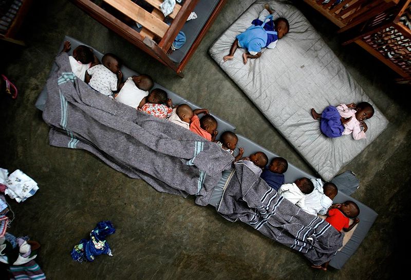 Дети, оставшиеся без родителей, в приюте Don Bosco Ngangi около Гомы.